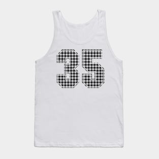 Plaid Number - 35 - Dark Tank Top